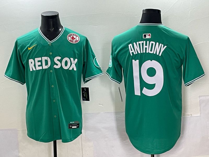 Men 2025 Boston Red Sox #19 Anthony Drak Green Joint Name Nike MLB Jersey 038->boston red sox->MLB Jersey